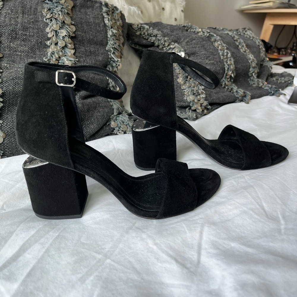 Alexander Wang Black Suede Cutout Abby Heel